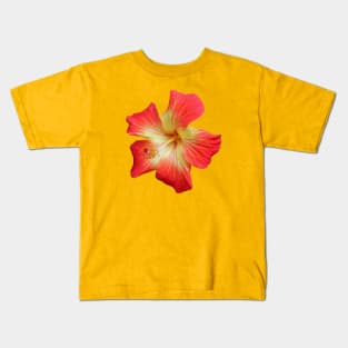 Gorgeous Red And Yellow Hawaiian Hibiscus Flower Kids T-Shirt